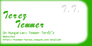 terez temmer business card